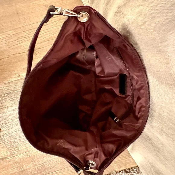 Lauren by Ralph Lauren Plum Velvet Purse Retro Y2K Everyday Glamor - Picture 8 of 9